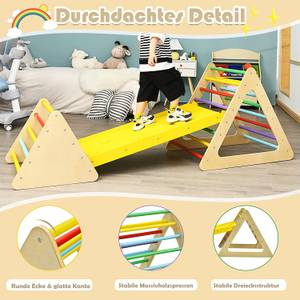 3 in 1 Kletterdreieck+Leiter+Rutsche Multicolor