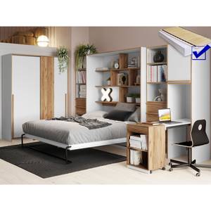 Jugendzimmer Simon 28-120K (6-teilig) Weiß - Holzwerkstoff - 180 x 241 x 58 cm