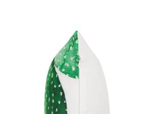 Coussin d'extérieur OSTINA Vert - Blanc - Textile - 45 x 12 x 45 cm