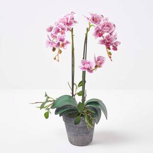 Künstliche pink-weiße Phalaenopsis Pink - Kunststoff - 24 x 50 x 50 cm