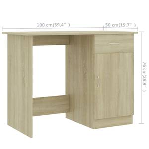 Schreibtisch Braun - Holzwerkstoff - Massivholz - 100 x 76 x 100 cm