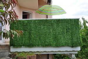 Brise-vue balcon N77 500x100cm sapin Vert - Matière plastique - 500 x 100 x 1 cm