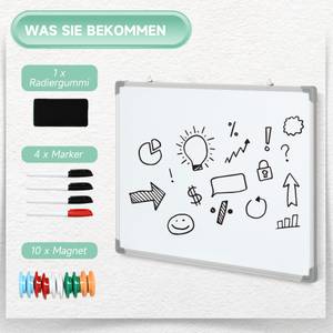 Whiteboard 911-016V01WT Weiß - Metall - 60 x 2 x 90 cm