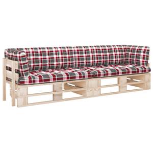 Palettensofa 3016503-3 (2-teilig) Braun - Rot