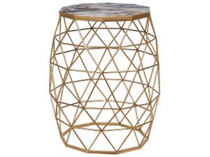 Beistelltisch HALSEY Gold - Holzwerkstoff - 43 x 52 x 43 cm