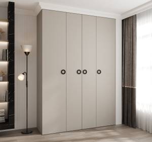 Armoire à portes battantes Como 1 Beige - Noir - 170 x 50 cm