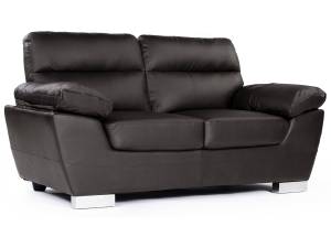 Sofa aus rekonstituiertem Leder/PVC " DA Braun - Tiefe: 169 cm