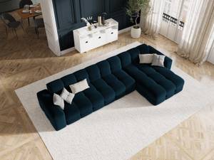 Ecksofa KENDAL 5 Sitzplätze Blau