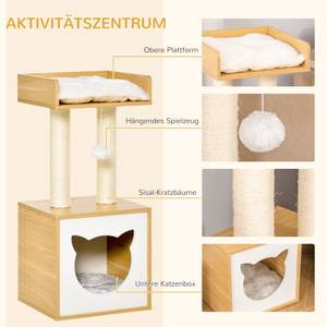 Katzenhaus D30-435 Braun - Holzwerkstoff - 35 x 81 x 35 cm