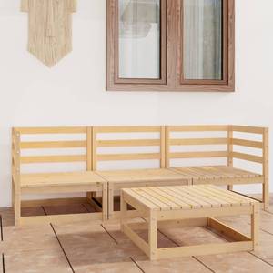 Salon de jardin Marron - Bois massif - Bois/Imitation - 70 x 30 x 70 cm