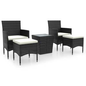 Garten Bistro Set (5-teilig) 3012962-1 Schwarz