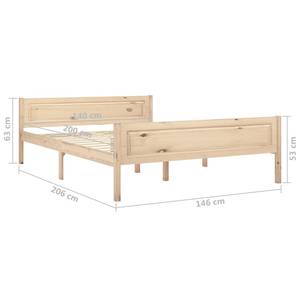 Cadre de lit 3009062-2 Marron - Largeur : 146 cm