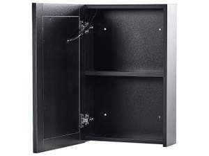 Armoire de toilette avec miroir CONDOR Noir - Argenté - Bois manufacturé - 40 x 60 x 12 cm