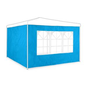 Pavillon Seitenwand 2er Set hellblau Blau - Weiß - Kunststoff - 300 x 200 x 1 cm