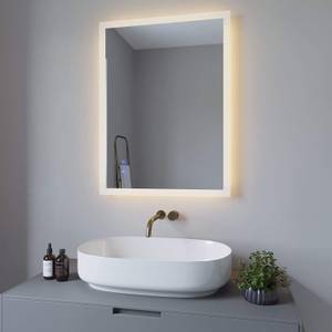 Led Badspiegel Touch Wandspiegel ECHOS Silber - Glas - 80 x 60 x 5 cm