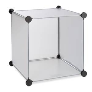 Étagère cube penderie armoire 14 casiers Noir - Translucide