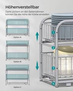 Küchenschrank Wellington 2er-Set Silber