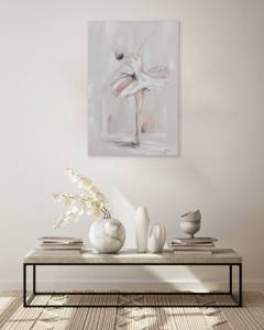 Acrylbild handgemalt Vollendete Anmut Beige - Massivholz - Textil - 60 x 90 x 4 cm