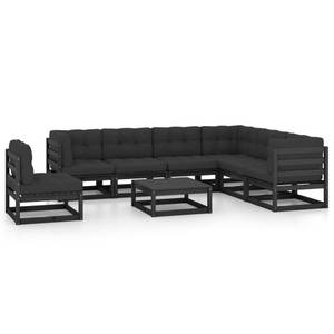 Garten-Lounge-Set (8-teilig) 3009826-2 Anthrazit - Schwarz