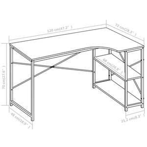 Computer Tisch Schwarz - Massivholz - Holzart/Dekor - 120 x 70 x 120 cm