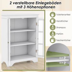 Badezimmerschrank VH32874ITDE Weiß - Holzwerkstoff - 30 x 80 x 60 cm