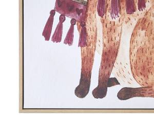 Canvas MUCCIA Beige - Braun - Violett - Textil - 63 x 93 x 5 cm