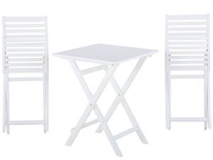 Bistro Set FIJI 3-tlg Weiß - Gelb