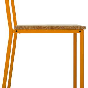 Lot de 2 chaises Oxford 40x40x86cm AM-NA Jaune - Bois massif - Bois/Imitation - 40 x 86 x 40 cm