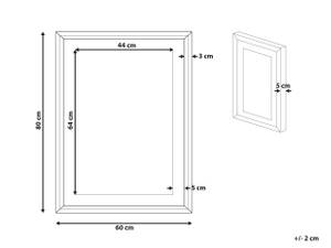 Wandbild mit Rahmen ENEWARI Blau - Gold - Grau - Pink - Papier - 60 x 80 x 5 cm