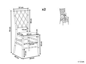 Set mit 2 Stühlen 40 x 41 cm