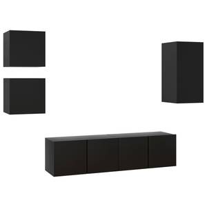 TV-Schrank 5er Set D919 Schwarz - Höhe: 60 cm