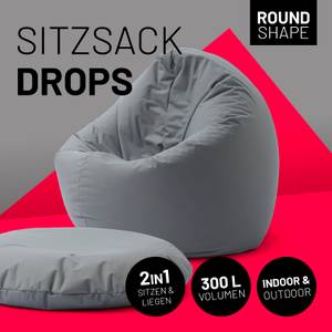 Sitzsack Drops Grau