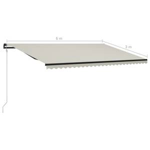 Markise 3007206-1 Creme - Tiefe: 600 cm