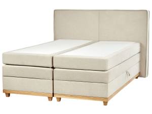 Boxspring Bett DYNASTY Beige - Creme - Eiche Hell - Breite: 180 cm