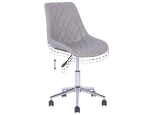 Chaise de bureau MARIBEL Gris - Gris lumineux - Argenté