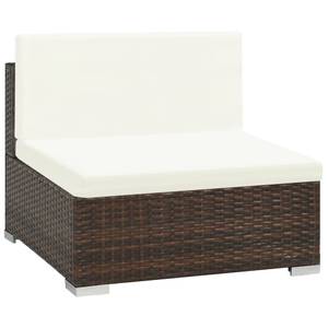 Garten-Sofagarnitur Braun - Metall - Polyrattan - 74 x 26 x 74 cm