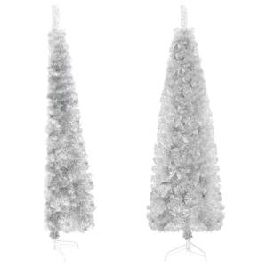 Demi-arbre de noël artificiel Argenté - 61 x 240 x 61 cm