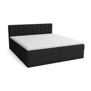 Boxspringbett Doppelbett Merano Schwarz - Breite: 180 cm