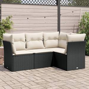 Gartensitzgruppe K3222(4-tlg) Schwarz - Massivholz - 69 x 62 x 62 cm