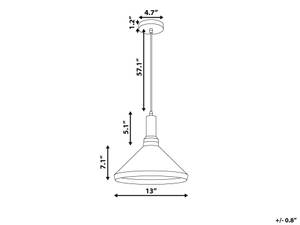 Lampe suspension LIARD Doré - Blanc - Métal - 33 x 179 x 33 cm