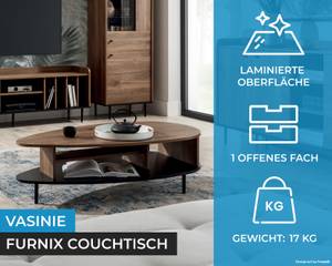 Couchtisch VASINIE Braun - Holzwerkstoff - 120 x 37 x 63 cm