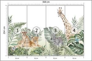 Papier Peint ANIMAUX Plantes Tropicales 368 x 254 x 254 cm