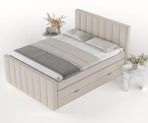 Boxspringbett Ruby Beige - Breite: 160 cm