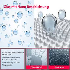 Duschwand Glas Faltbare Nische NIMES Breite: 120 cm