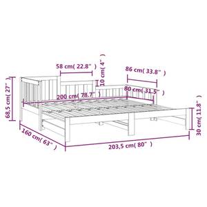 Tagesbett 3015735 Kastanienbraun - 160 x 204 cm