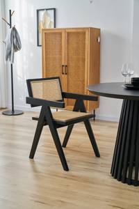 Tisch Esstisch Schwarz - Massivholz - Holz teilmassiv - 100 x 77 x 100 cm