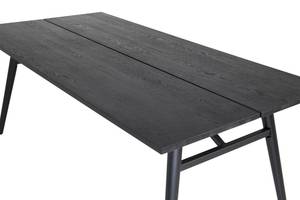 Table à manger SLEEK DT95 Noir - Bois manufacturé - Textile - 95 x 75 x 195 cm