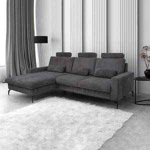 Ecksofa Beata Grau - Textil - 302 x 105 x 180 cm