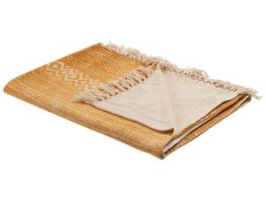 Kuscheldecke FIROZABAD Beige - Gelb - Naturfaser - 130 x 1 x 180 cm