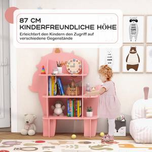 Spielzeugregal FB32314BUDE Pink - Holzwerkstoff - 31 x 130 x 123 cm